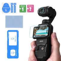 Szkło Hartowane 9h Folia do Dji Osmo Pocket 3 - Ochrona Osłona Ekranu i Obiektywu + Ramka Montażowa Aplikator