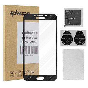 Szkło Hartowane Do Samsung Galaxy J4 2018 w PRZEZROCZYSTY Z CZARNYM Folia pancerna Ochronny Tempered Glass Cadorabo - Cadorabo