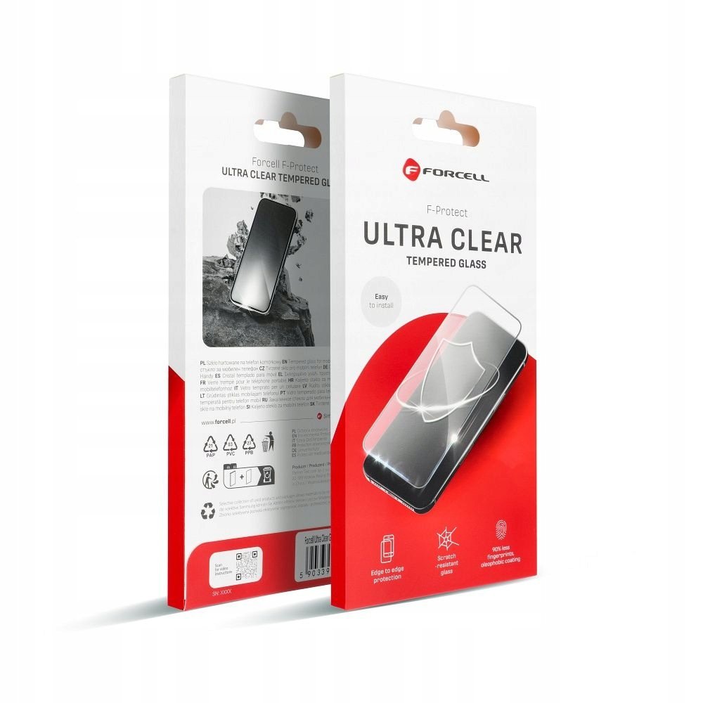 Szkło Hartowane Forcell Ultra Clear Glass - Do Xiaomi Redmi 12 Czarny