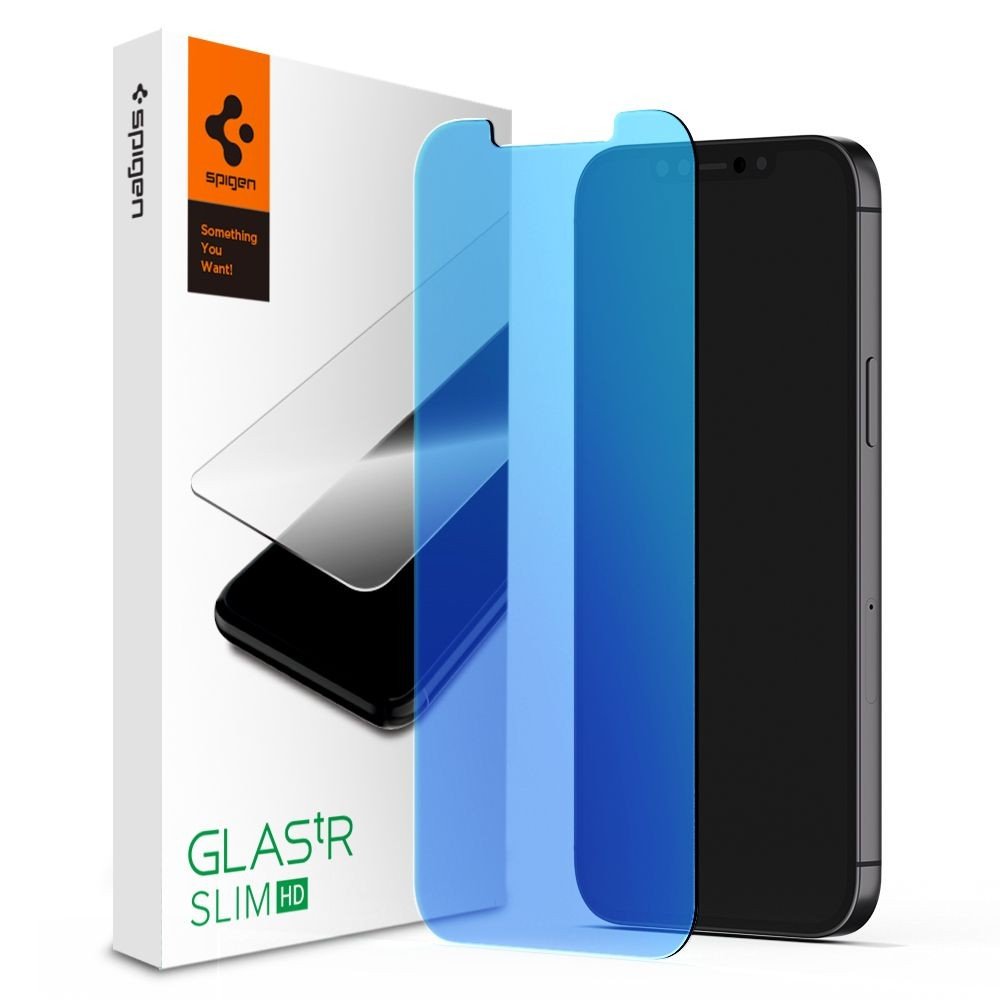 SZKŁO HARTOWANE na Apple IPHONE 12 MINI SPIGEN GLAS.TR ANTIBLUE