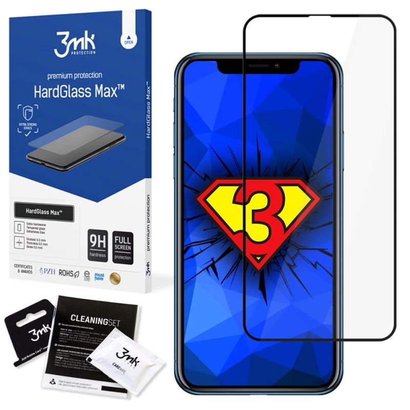 Do iPhone XR - szkło hartowane 3mk HardGlass Max
