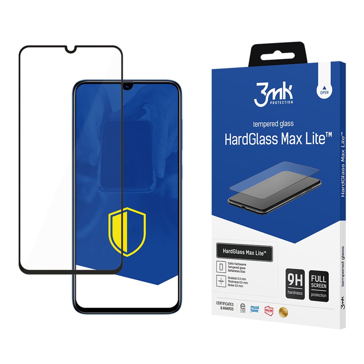 Szkło hartowane na cały ekran do Samsung Galaxy A70 - 3mk HardGlass Max Lite