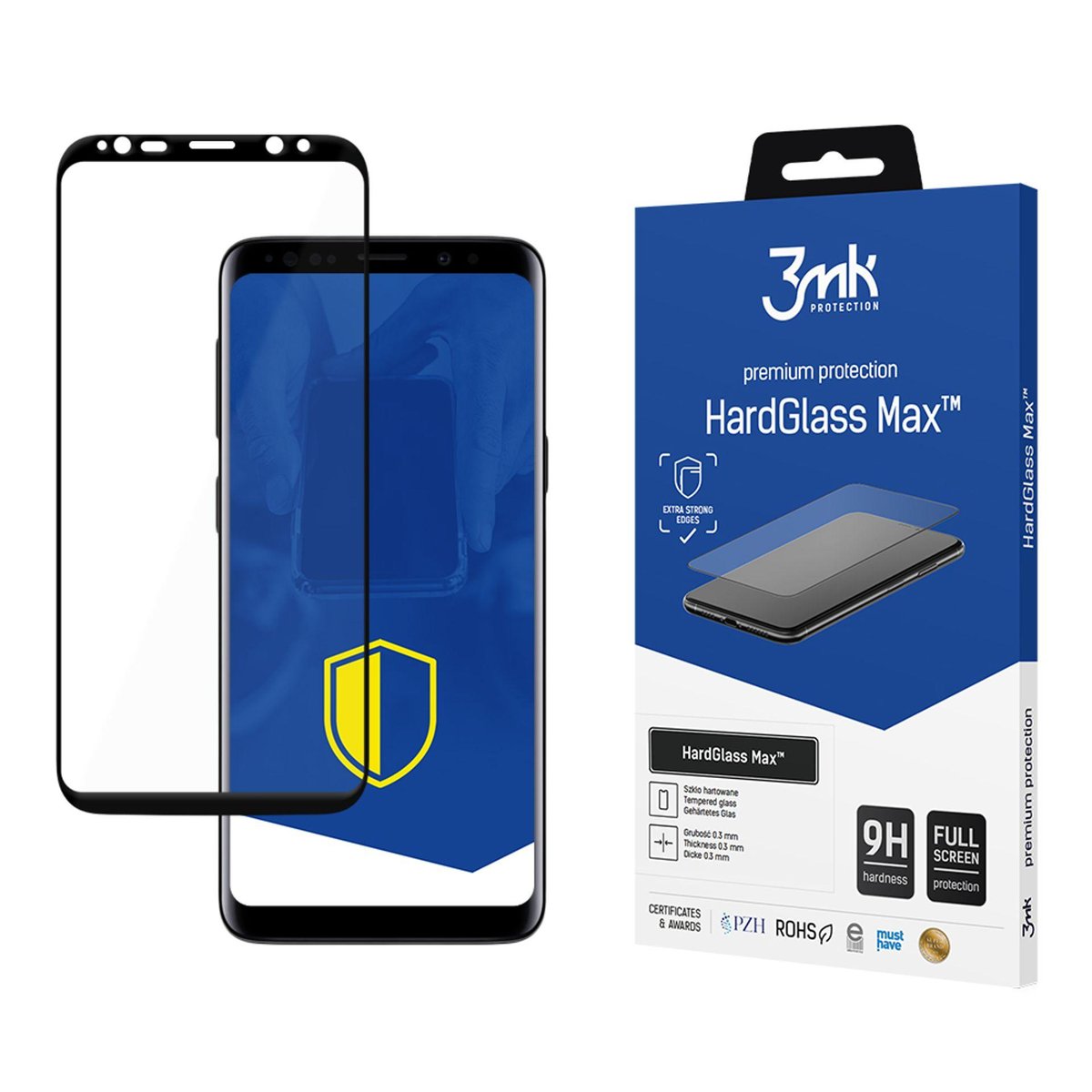 Szkło hartowane na cały ekran do Samsung Galaxy S9 Plus - 3mk HardGlass Max
