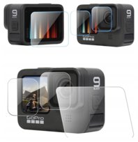 Szkło Hartowane na Ekrany Obiektyw Zestaw 3 Szkieł do GoPro Hero 12 11 10 9
