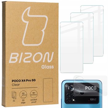 Szkło Hartowane +Obiektyw Bizon Do Poco X4 Pro 5G - Bizon