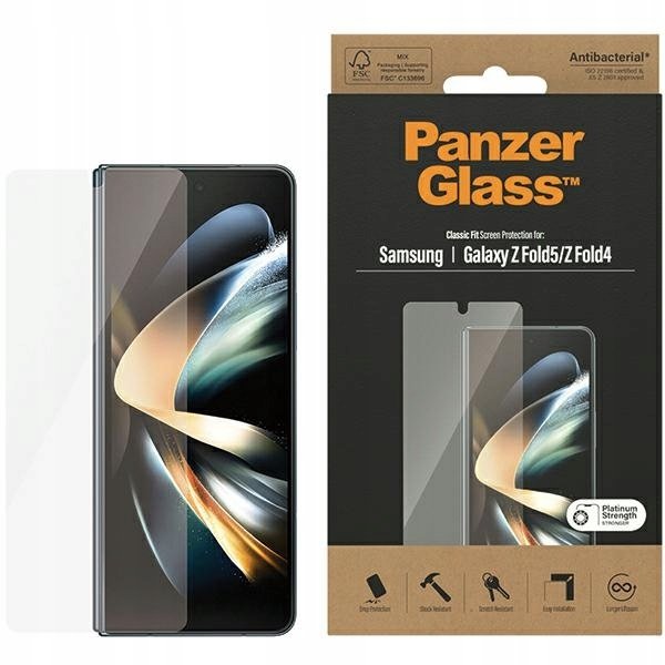 Szkło Hartowane Panzerglass Classic Fit Galaxy Z Fold 5 / 4 Antibacterial -  PanzerGlass