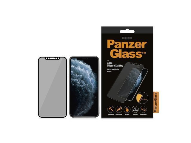 Szkło Hartowane Panzerglass Do Iphone X/Xs/11 Pro Prywatny Czarny Do Etui