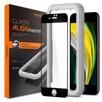 Szkło hartowane Spigen GLAS.tR AlignMaster Apple iPhone SE 2020, 8, 7, czarny - Spigen