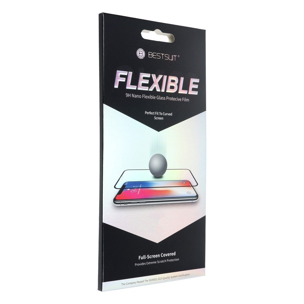 Szkło hybrydowe Bestsuit Flexible 5D Full Glue do iPhone X/Xs czarny