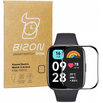 Szkło hybrydowe Bizon Glass Watch Edge Hybrid dla Redmi Watch 3 Active, czarne - Bizon