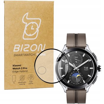 Szkło Hybrydowe Bizon Glass Watch Edge Hybrid Dla Xiaomi Watch 2 Pro, Czarne - Bizon