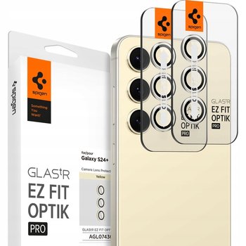 Szkło na aparat Spigen Glas.tR Ez Fit Optik Pro 2-Pack do Galaxy S24 Plus, żółte - Spigen
