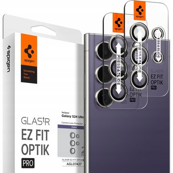 Szkło na aparat Spigen Glas.tR Ez Fit Optik Pro 2-Pack do Galaxy S24 Ultra, fioletowe - Spigen