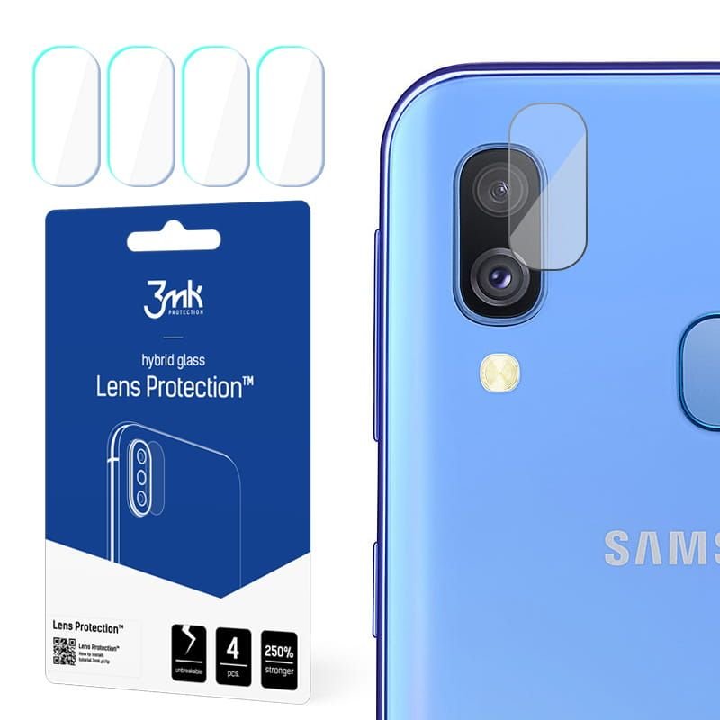 Szkło na obiektyw aparatu do Samsung Galaxy A40 - 3mk Lens Protection