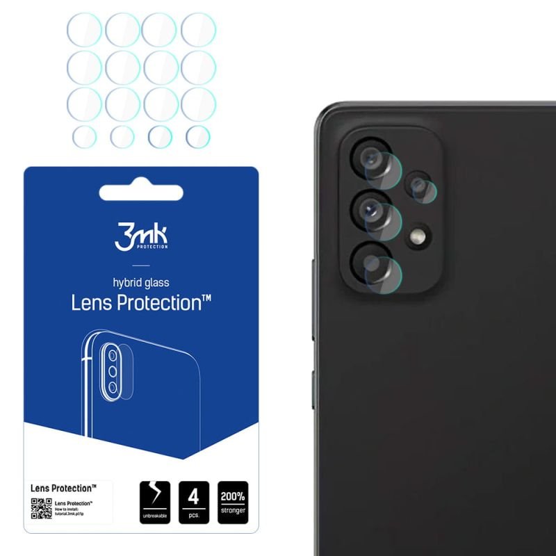 Szkło na obiektyw aparatu do Samsung Galaxy A53 5G - 3mk Lens Protection-Zdjęcie-0