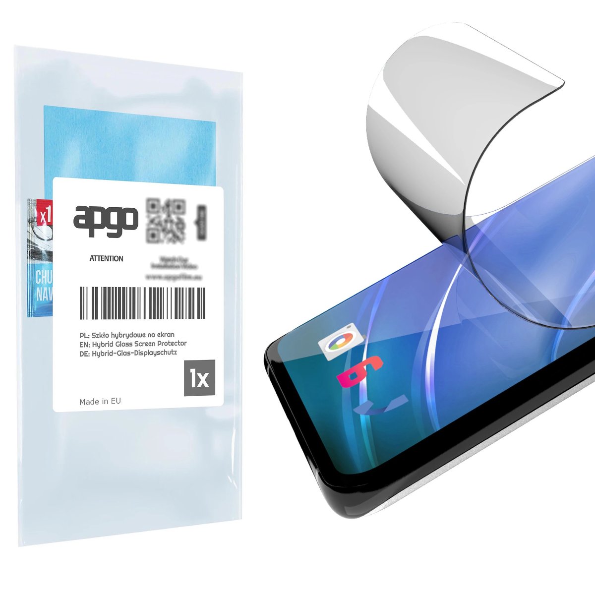 Szkło ochronne na ekran Hybrydowe 9H zamiennik hartowanego do Doogee X20L - apgo PRO Flexible Hybrid Glass nie pękające