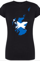 Szkocja Damski Modny T-Shirt Logo Nadruk Rozm.L