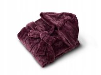 Szlafrok damski ciepły z kapturem Dormeo Warm Hug – liliowy, M