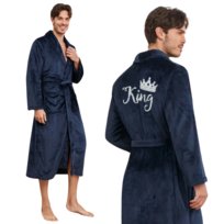 SZLAFROK MĘSKI CIEPŁY L/XL DŁUGI MIĘKKI ELEGANCKI KING PREZENT DLA MĘŻCZYZN [SZLAFROK2] Inna marka