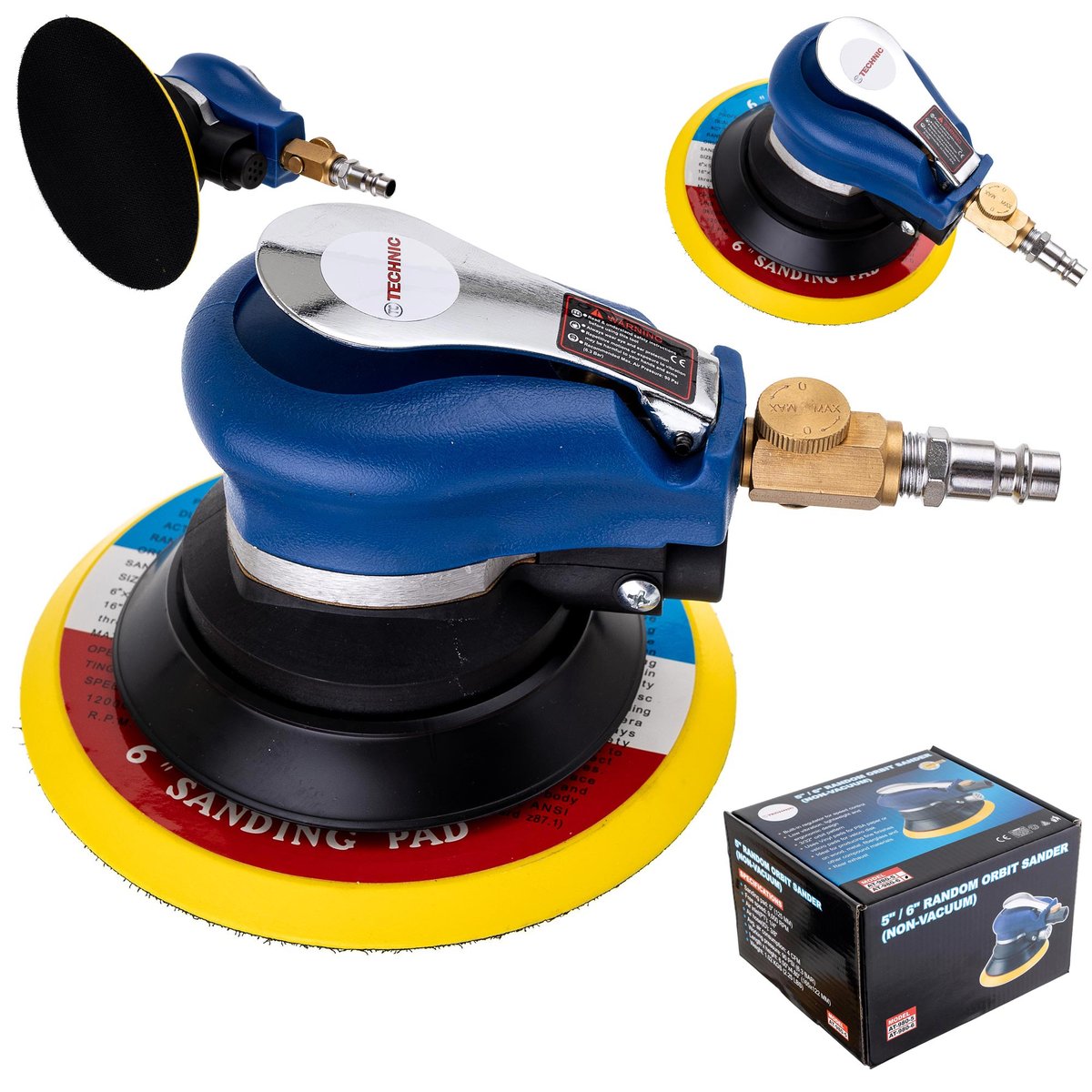 Szlifierka Mimośrodowa Pneumatyczna dysk rzep 150mm regulacja obrotów