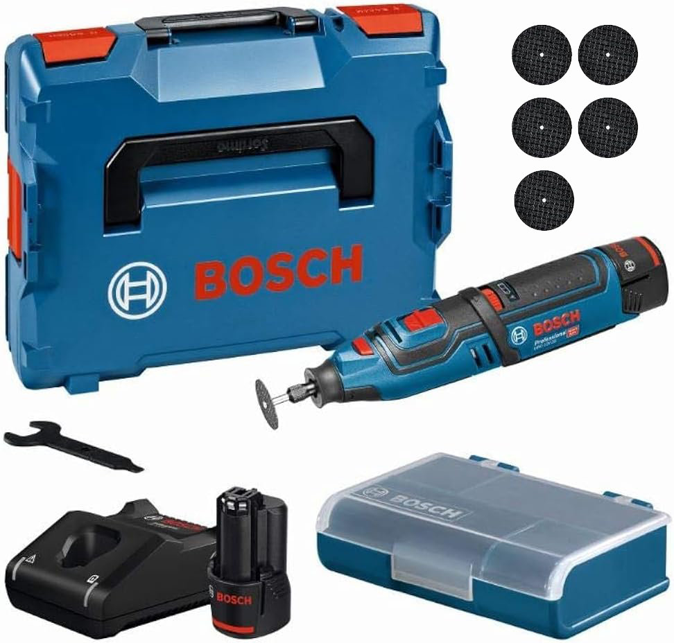 Szlifierka wielofunkcyjna BOSCH, 12V, 2x2Ah + L-BOXX GRO 12V-35