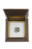 Sznaucer, Schnauzer I - broszka z psem w pudełku prezentowym, elegancki pin, wpinka do klapy marynarki marki Art-Dog