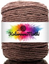 Sznurek Bawełniany do Makramy Brązowy 100m 5mm