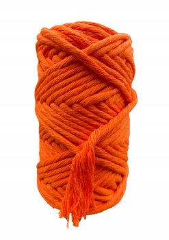 Sznurek Bawełniany do Makramy Pomarańczowy 50m 5mm - Kolorowe Motki