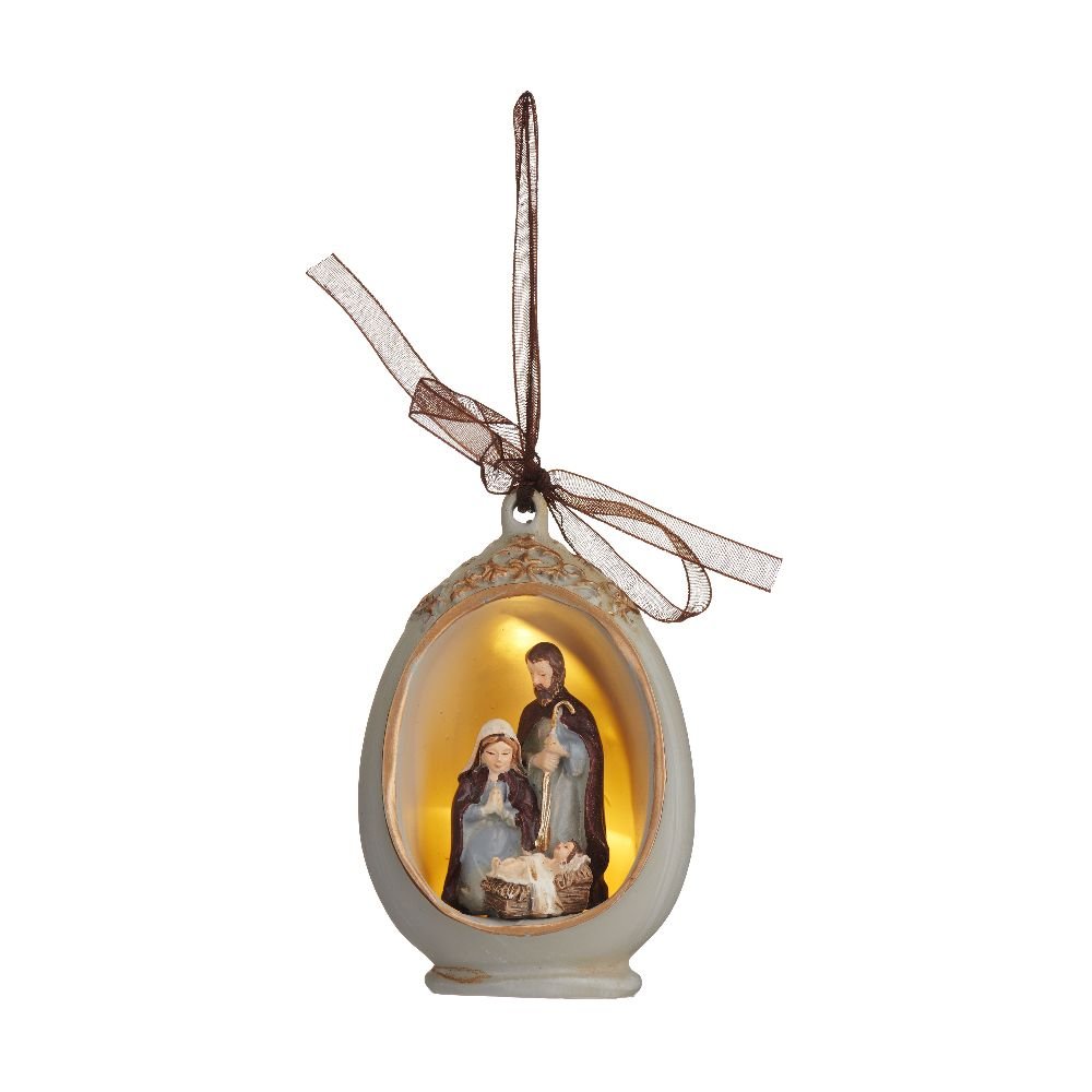 Szopka Bożonarodzeniowa Led Zawieszka 10 Cm Holy Family VILLA ITALIA