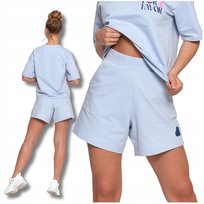 Szorty Damskie Luźne KRÓTKIE SPODENKI z Wysokim Stanem Stylowe MORAJ L