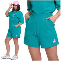 Szorty Damskie Luźne KRÓTKIE SPODENKI z Wysokim Stanem Stylowe MORAJ XL