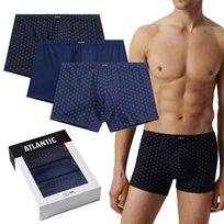 SZORTY MĘSKIE BOKSERKI ATLANTIC 3MH206/GRA/NIE/NIEC 3PAK XL Atlantic