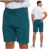 SZORTY MĘSKIE Dresowe Krótkie Spodenki Kieszenie na Zamek Modne MORAJ 3XL