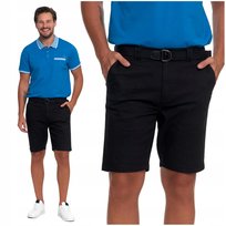 Szorty Męskie Krótkie Spodenki na Lato z Paskiem Eleganckie Modne MORAJ - M