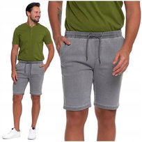 Szorty Męskie na Lato Krótkie Spodenki Jeansowe Wiązane w Pasie MORAJ XXL