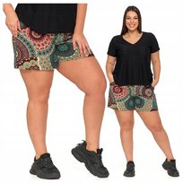 Szorty Spodenki Krótkie Damskie Wiskozowe Wzorzyste Elastyczne M MORAJ