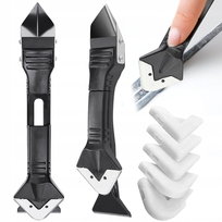 Szpachelka skrobak do nakładania wycinania usuwania silikonu fugi spoin 3w1