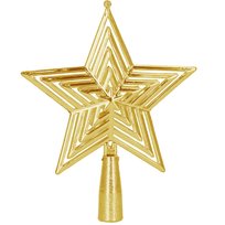 Szpic na choinkę 18,5 cm gwiazdka ażurowa czubek złoty