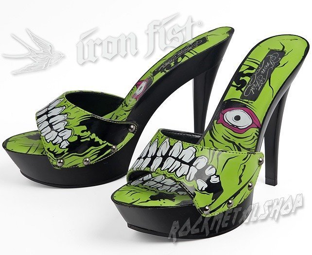szpilki IRON FIST ZOMBIE GROWLER PLATFORM (BLACK/GREEN) 38
