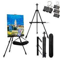 SZTALUGA MALARSKA 160CM Plener/Atelier TRÓJNOŻNA POKROWIEC + 4 KLIPSY