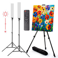 Sztaluga Malarska 160cm + Zestaw Lamp Panelowych