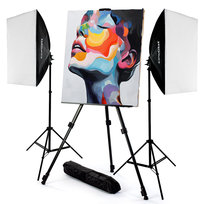 Sztaluga Malarska 180cm + Zestaw Lamp 50x70 85W