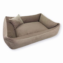 Sztruksowe legowisko dla kota MOLLY, 60x40 cm, Brąz