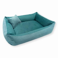 Sztruksowe legowisko dla kota MOLLY, 60x40 cm, Turkus