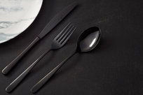Sztućce Zwieger Czarne Vesper Komplet Sztućców