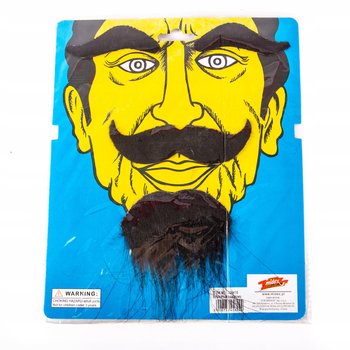 Sztuczna Broda Wąsy Brwi Czarne Samoprzylepne - Midex