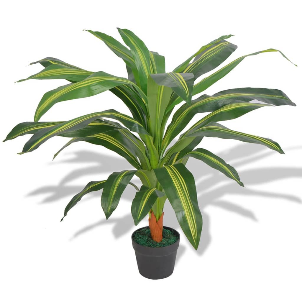 Sztuczna dracena z doniczką, zielona, 90 cm