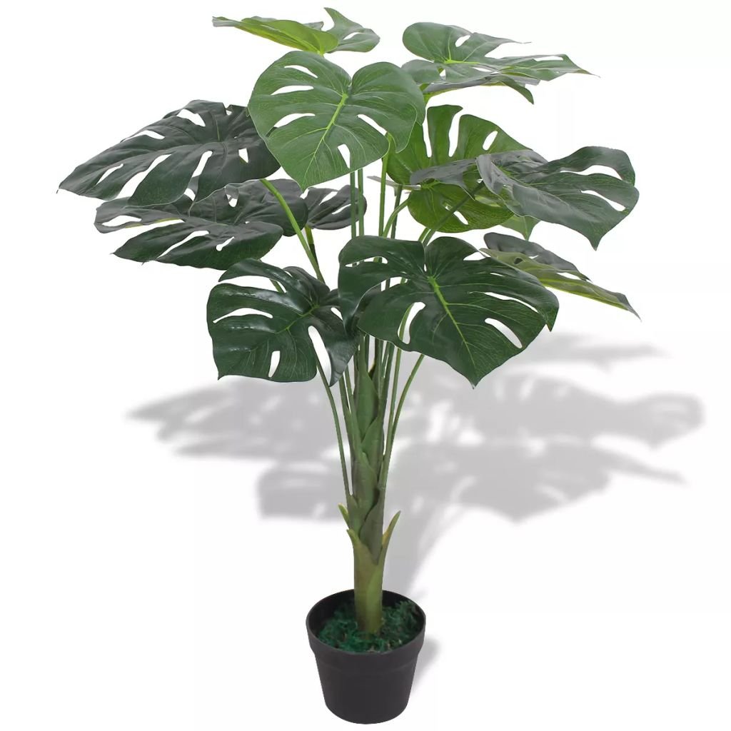 Sztuczna roślina monstera z doniczką, zielona, 70 cm