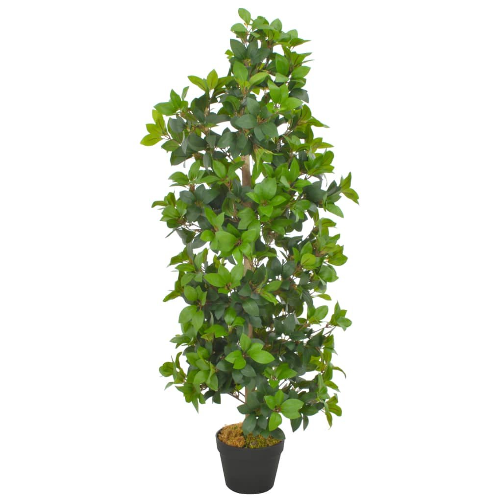 Sztuczne drzewko laurowe z doniczką VIDAXL, zielone, 120 cm