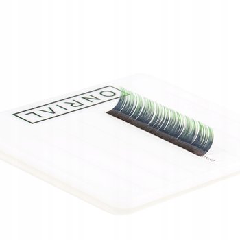 SZTUCZNE RZĘSY KOLOROWE ONRIAL OMBRE ZIELONE/21 PASEK/C 0,10 MIX 6-13 - Inne